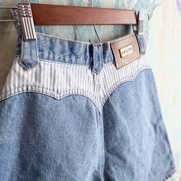 HP Vintage HighRise Denim Shorts LightWash Western - Picture 10 of 15